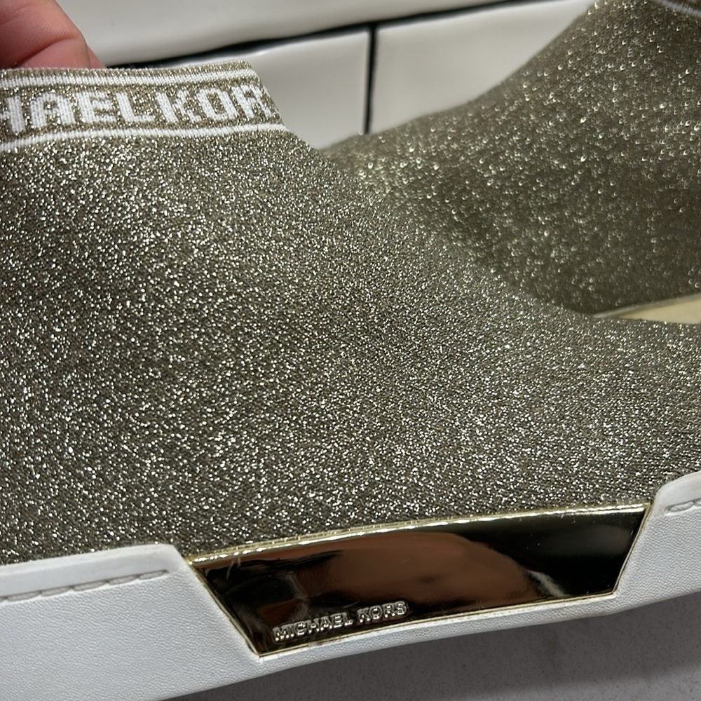 MICHAEL KORS GROVER Slip-On Sneakers Metallic Size: 7 - Picture 10 of 16